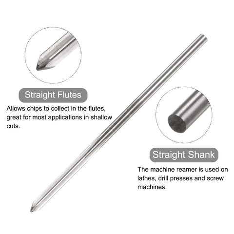 Image of a Precise 2mm H7 Chucking Reamer Drill Bit For Metal And Wood Hole Reaming Straight Flute HSS Tool With 2mm Shank