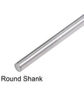 Side view of round shank on 2mm Chucking Reamer Tungsten Carbide Lathe Tool with H7 Precision, 4 Straight Flutes for metalworking.