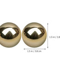 2Pcs Brass Exercise Ball 1.5 Inch Golden Solid Copper Metal Baoding Balls for Hand Therapy Stress Relief, side view