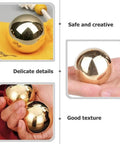 2Pcs Brass Exercise Ball 1.5 Inch Golden Solid Copper Metal Baoding Balls for Hand Therapy Stress Relief, various views.
