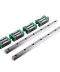 2Pcs HGR20 200mm Linear Rail and 1Pcs RM1605 250mm Ballscrew Kit with BF12 BK12 Nut Housing DSG16H Coupling Slide Blocks CNC