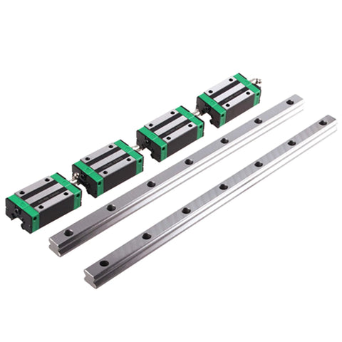 2Pcs HGR20 200mm Linear Rail and 1Pcs RM1605 250mm Ballscrew Kit with BF12 BK12 Nut Housing DSG16H Coupling Slide Blocks CNC
