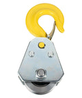 Front view of 2Ton Pulley Hook Heavy Duty Pulley Lifting Block Hoist with Hook for 5/8" Wire Rope Snatch Block 1Pack