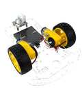 2WD Robot Car Chassis Kit With TT Motors Battery Box Acrylic Chassis And Two Wheels For DIY Projects top view