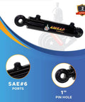 2x20 Hydraulic Cylinder - 2" Bore x 20" Stroke Hydraulic Cylinder Swivel Eye Mount 3000 PSI - (2x20) - SAE#8