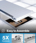2x4 LED Flat Panel Ceiling Light, Pack Of 12, Dimmable 0-10V, easy assembly and installation with knockout options for offices