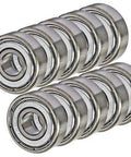 2x7x3 Stainless Steel Shielded Miniature Bearing Pack of 10 - VXB Ball Bearings