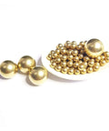 100-Pack 3.175mm Ceramic Balls Solid H62 Brass Ball - Precision Smooth Beads Round Balls on a dish