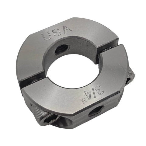 3/4" (0.75") Bore Mountable Two-Piece Clamping Shaft Collar in 303 Stainless Steel - Made in USA