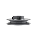 3.75 Inch V Belt Pulley With One Groove Fixed Bore Five Eighths Inch Cast Iron shown from side view