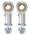 3/8 Inch Female Rod End Bearing With 3/8-24 Right Hand Thread, Self Lubricating Joint, 9 Degree Angular Misalignment, 45 Steel Body And Hardened