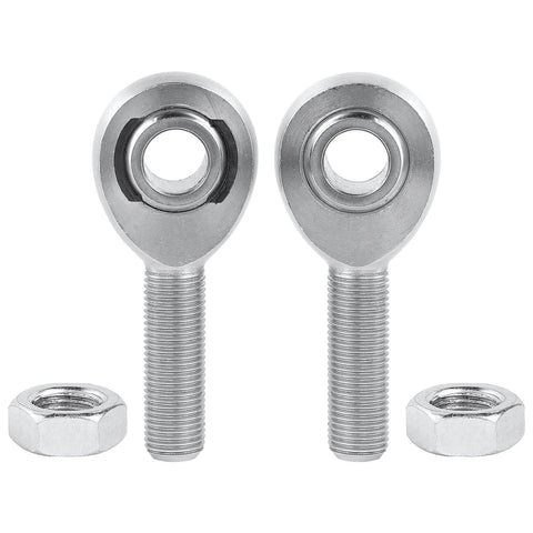Front view of 3/8 inch Heim Joint Rod End Kit with chromoly rod ends, jam nuts, right and left hand threads for steering and suspension.