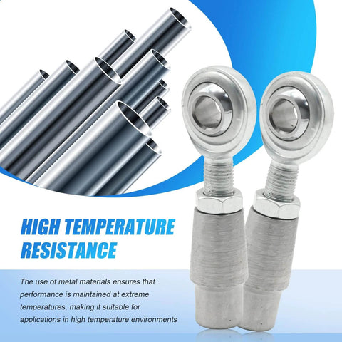 3/8 x 3/8-24 Heim Joint Panhard Bar Kit, rod end kit with tube adapters shown with metal tubes, features high temperature resistance