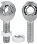 3/8 inch Heim Joint Rod End Kit, chromoly rod ends for steering & suspension with jam nuts, heat treated, hard chrome plated