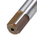 Pro Grade 3/8 Inch Hand Reamer in High Speed Steel H7 Tolerance, Six Straight Flutes, Heavy Duty Metalworking Reaming Tool close-up