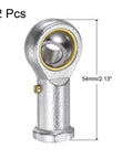 3/8 Inch Female Rod End Bearing With 3/8-24 Right Hand Thread, Self Lubricating Joint, steel, shown with measurements