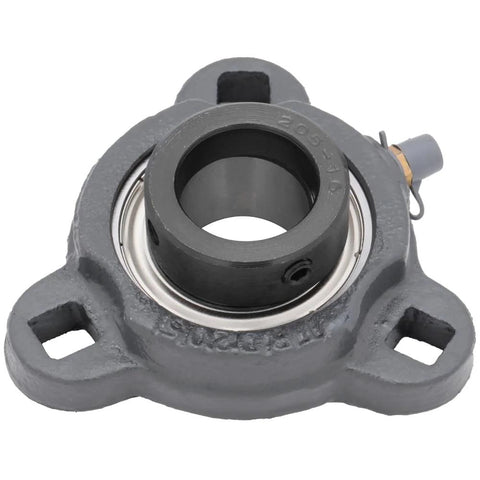3 Bolt Flange-Mount Ball Bearing Unit With Insert Bearing SA205-16 In Cast Iron Housing TRD205, front view