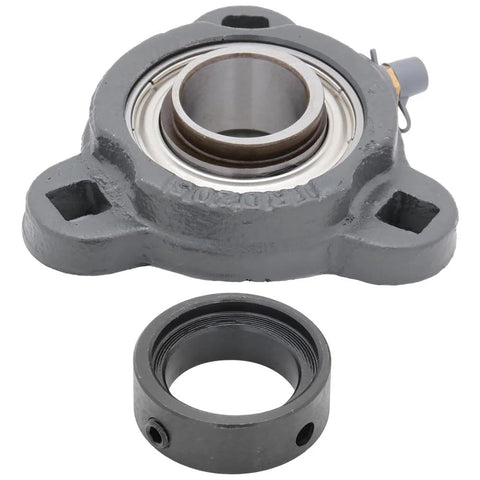 3 Bolt Flange-Mount Ball Bearing Unit With Insert Bearing SA205-16 In Cast Iron Housing TRD205 For Heavy Duty Machinery shown close-up
