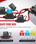 Safety fuse box for 12V LED Light Bar Wiring Harness Kit With 3 Gang Rocker Switch Panel On Off Power Relay And Inline Fuse