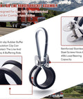 3 in 1 air line hanger bracket assembly for electrical and air combo on semi trucks with anti-slip rubber clip