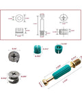 Effortless furniture assembly with a 50 set 3 in 1 cam lock hardware kit, featuring dowels, pre inserted nuts and cam lock nuts