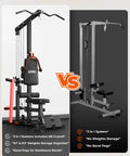 3 In 1 Pulley Station For Home Gym With Lat Pulldown Overhead Movements, Low Row And AB Crunch comparison with another model