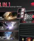 3 In 1 135 Amp MIG Welder With Flux Core 110V IGBT Inverter display and welding modes