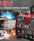 3 In 1 Welding Powerhouse For Home Pros And DIYers, 160 Amp flux core, Lift TIG and stick welder, 110V inverter, gasless MIG capability