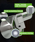 Close-up of 3 Inch Feeding Sheave for Greenlee Tuggers 640 6801 6001, showing aluminum roller and bearing system.