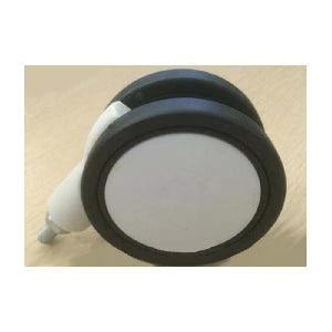 10-Pack 3" Black-White Twin Wheels Caster - Brakes & M8 Threaded Stem- - Buy Bearings online - Fast US Shipping