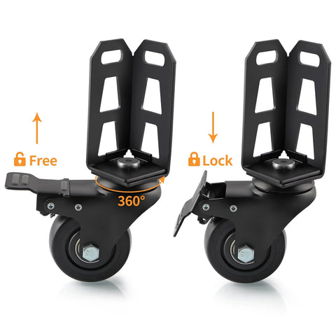 Three Inch Storage Rack Caster Wheels For Boltless Self Locking Shelving Racks, Heavy Duty PVC Wear Resistant Wheels, close-up view.