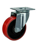 3" inch Caster Wheel 220 Lbs - Iron - PU - Top Plate Mount for smooth motion and stable alignment in mechanical systems, 1-pack