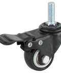 ✝️ 3" inch Caster Wheel - Brake - PVC M12 Threaded Stem for smooth motion, stable alignment in automation systems, 1-pack for long service life.