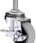 ✝️ 3" inch Caster Wheel 44 Lbs - Center Brake - TPR - M10 Threaded Stem designed for smooth motion and stable alignment, side view