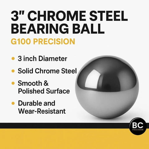 3 Inch Chrome Steel Ball Bearing G100 For Precision Machinery And DIY Projects With Superior Roundness Smooth Finish High Accuracy And Durable Solid Chrome Construction
