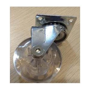 3-inch heavy duty clear caster wheel shows smooth motion and stable alignment in automation, 1-pack