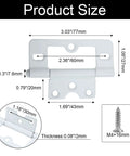 Diagram showing dimensions of Six Pack 3 Inch Non Mortise Door Hinges With Screws Heavy Duty Stainless For Motorhome RV Camper.
