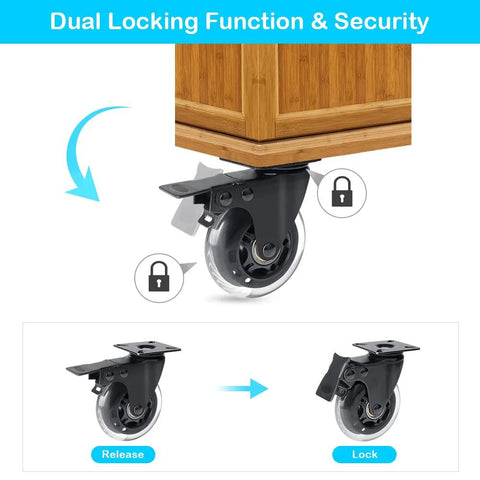 3 Inch Plate Caster Set Of 4 With Brake Dual Locking Heavy Duty Top Plate Industrial Swivel Casters Load Capacity 600 Lbs Ideal For Cart And Trolley Applications Safe Mobility And Easy Positioning