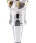 3 Inch Indexable Face Mill Cutter With 1 Inch Arbor Hole NMTB40 Precision Milling Tool Includes 7 APKT1604 TiN Coated Carbide Inserts