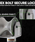 3 Inch Feeding Sheave For Greenlee Tuggers 640 6801 6001 And More, Aluminum Bearing Spin System showing hex bolt secure lock