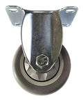 Top view of a ✝️ 3" inch Caster Wheel Fixed - TPR - Top Plate Mount designed for smooth motion in mechanical systems, shown in 1-pack.