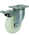 ✝️ 3" inch Caster Wheel 441 Lbs Fixed Polypropylene - Top Plate Mount side view for smooth motion in automation systems, 1-pack