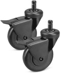 3-Inch Rubber Heavy-Duty Grill Wheel With Brake, 2-Piece Caster Wheel Replacement For Pellet Grills Including Timberline 1300 850