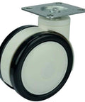 ✝️ 3" inch medical caster wheel - plate pu/abs built for smooth motion, steady alignment, and clean installs, side view