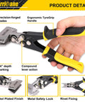 3 Inch Sheet Metal Hand Seamer For Heavy Duty Bending And Flattening, ergonomic handle, and precision-forged blades