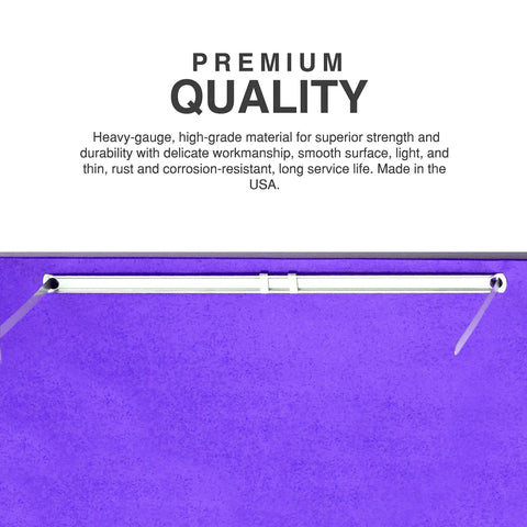 Premium 3 Inch Capacity Metal Prong Paper Fasteners Pack Of 50 With 8.5 Inch Base And Standard 2 Hole Punch For Durable File Folders And Paper Organization By OLYMPX shown against a purple background.