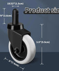 3 Inch Mop Bucket Wheel Replacement Set Of 4 Non Marking TPR Castors For Rubbermaid Models 7570 L2 7571 7580 7581 7582 7583