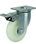 3" inch Caster Wheel - Brake Polypropylene - Top Plate Mount designed for smooth motion and stable alignment in automation systems