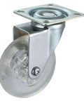 3" inch Caster Wheel 88 Lbs - PU - Top Plate Mount for smooth motion and stable alignment, shown in side view