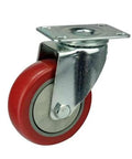 ✝️ 3" inch Caster Wheel - PVC - Top Plate Mount for smooth motion in automation systems, side view